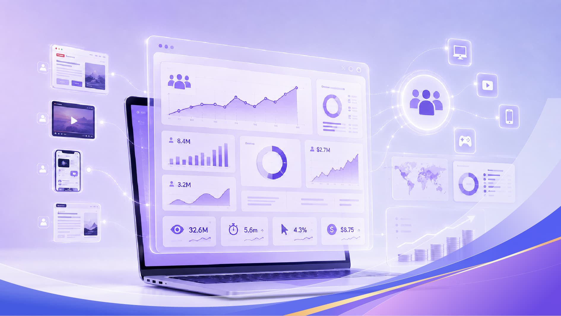 Connected multi-device audience analytics dashboard